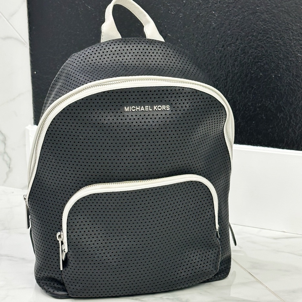 Michael Kors Black and White Lined Interior